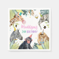 Party Animals Safari Wild Anima Zoo Birthday