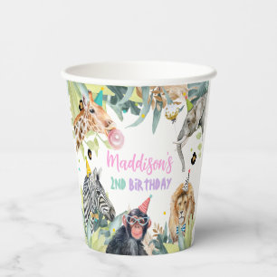Party Animals Safari Wild Animals Birthday Party Paper Cups