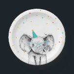Party Animals Safari Wild Elephant Zoo Birthday Paper Plate<br><div class="desc">♥ A perfect addition to your little one'e birthday party! Party Animals theme. Designed to match our Party Animals theme collection.</div>