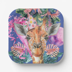 Party Animals Safari Wild One Boy Birthday Party Paper Plate