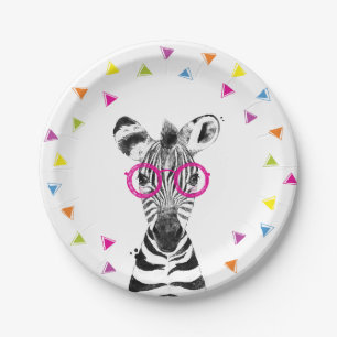 Party Animals Safari Wild Zebra Jungle Birthday Paper Plate