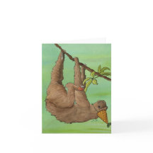 Party Animals: Sloth Card 4"x5.6"