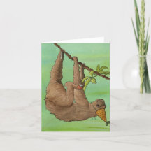 Party Animals: Sloth Card 4"x5.6"