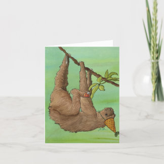 Party Animals: Sloth Card 4"x5.6"