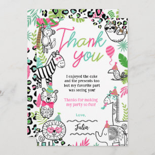 Party Animals Thank You Cards