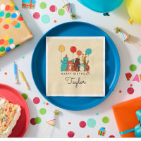 Party Animals Tiger, Penguin, Hippo Kids Birthday