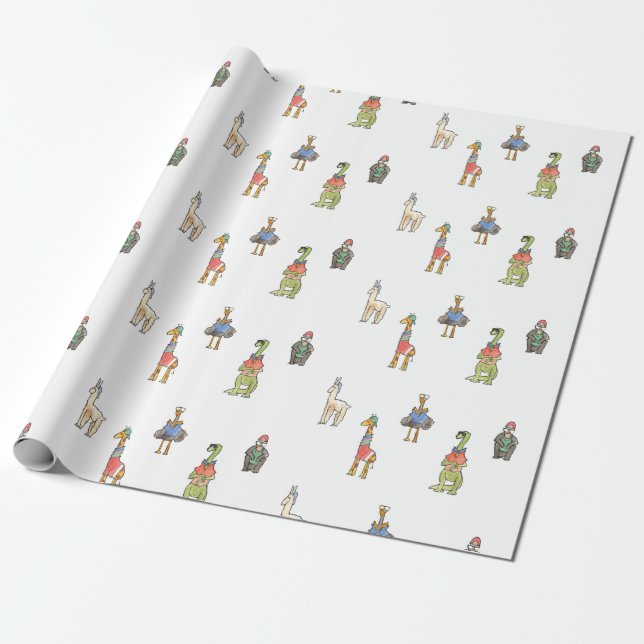 Party Animals Wrapping Paper (Unrolled)