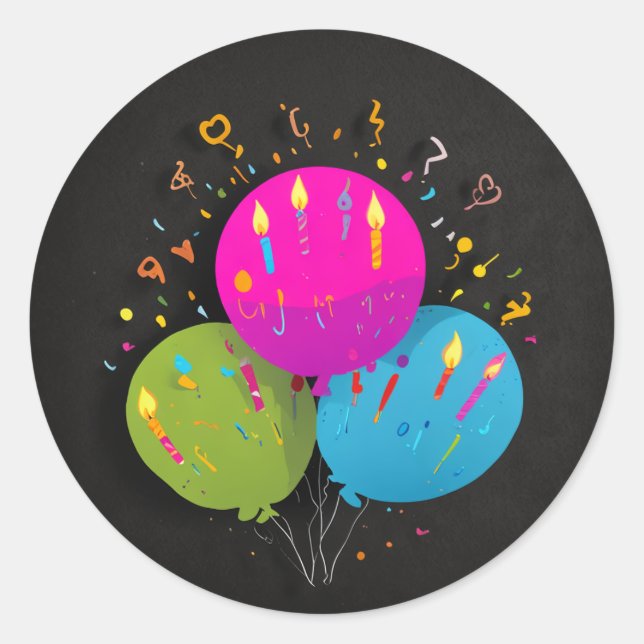 party anniversary classic round sticker (Front)