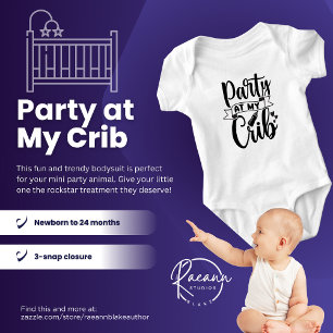 Party at My Crib Baby Jersey Bodysuit