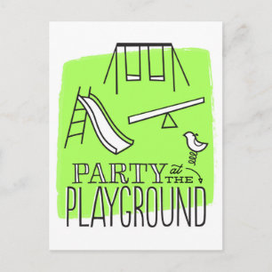 Party at the Park Postcard Invite - Lime
