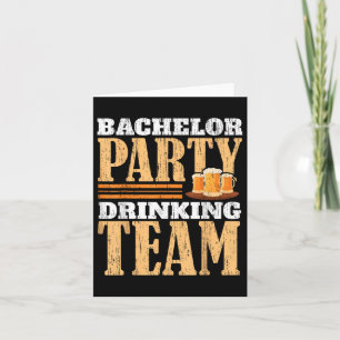 Party Bachelor Drinking Team Beer Bride Groom _1 Card