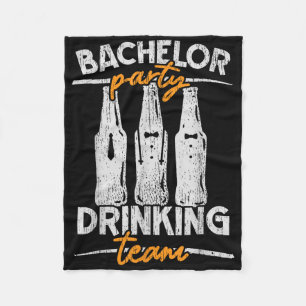 Party Bachelor Drinking Team Groomsquad Groom Squa Fleece Blanket