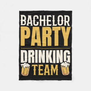 Party Bachelor Drinking Team Groomsquad Groom Squa Fleece Blanket