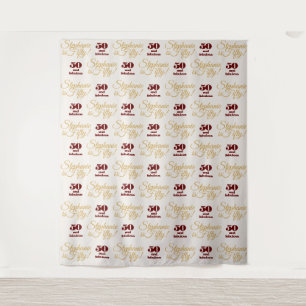 Party Backdrop Step and Repeat *50 and Fabulous* Tapestry