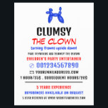 Party Balloon Kids Entertainer, Clown Advertising  Flyer<br><div class="desc">Party Balloon Kids Entertainer,  Clown Advertising Flyers By The Business Card Store.</div>