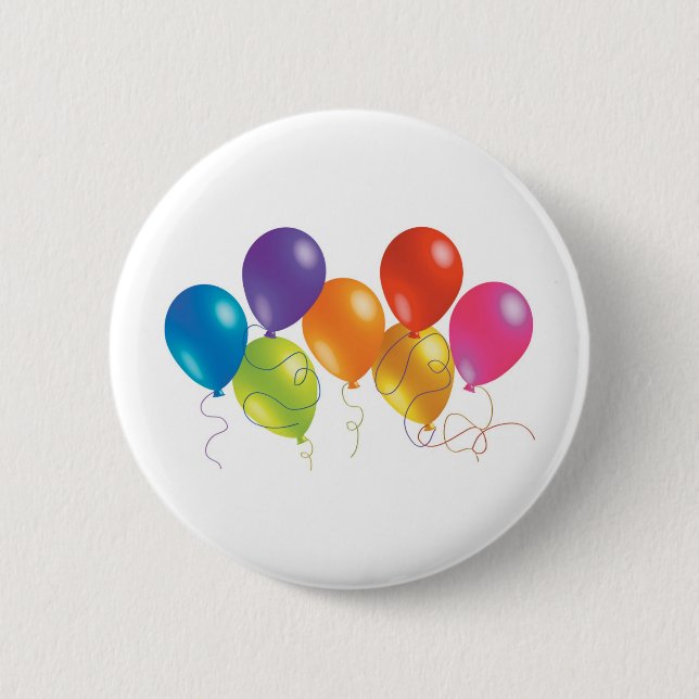 Party Balloons 6 Cm Round Badge (Front)