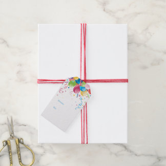 Party Balloons Gift Tag