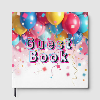 Party Balloons Guest Book