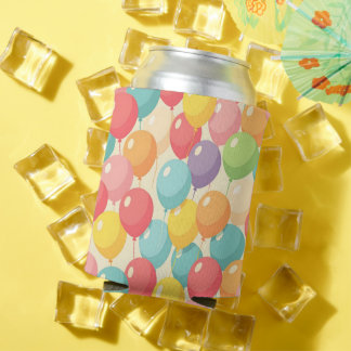Party balloons in different colors can cooler