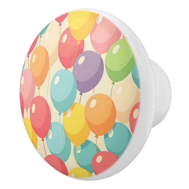 Party balloons in different colors ceramic knob (Right)