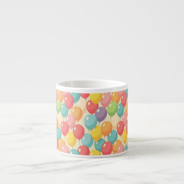 Party balloons in different colors espresso cup (Front)