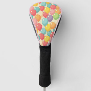 Party balloons in different colors golf head cover