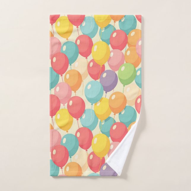 Party balloons in different colors hand towel (Hand Towel)