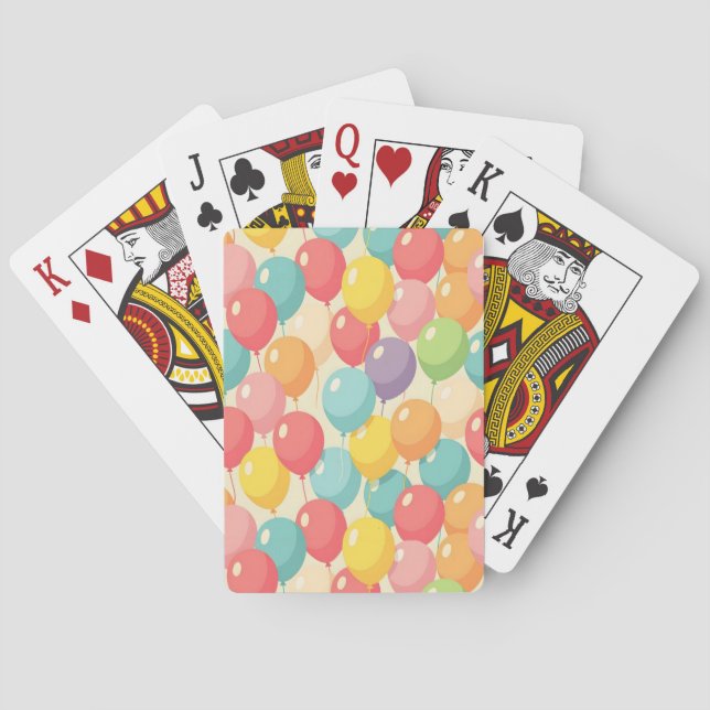 Party balloons in different colors playing cards (Back)