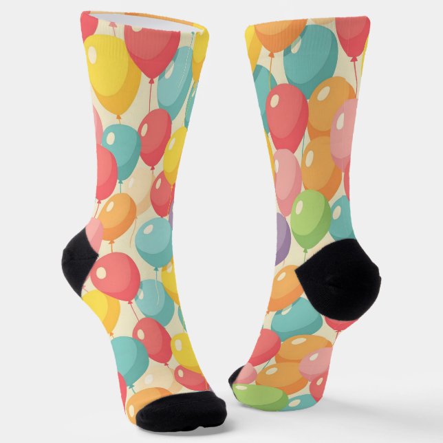 Party balloons in different colors socks (Angled)