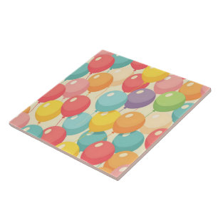 Party balloons in different colors tile