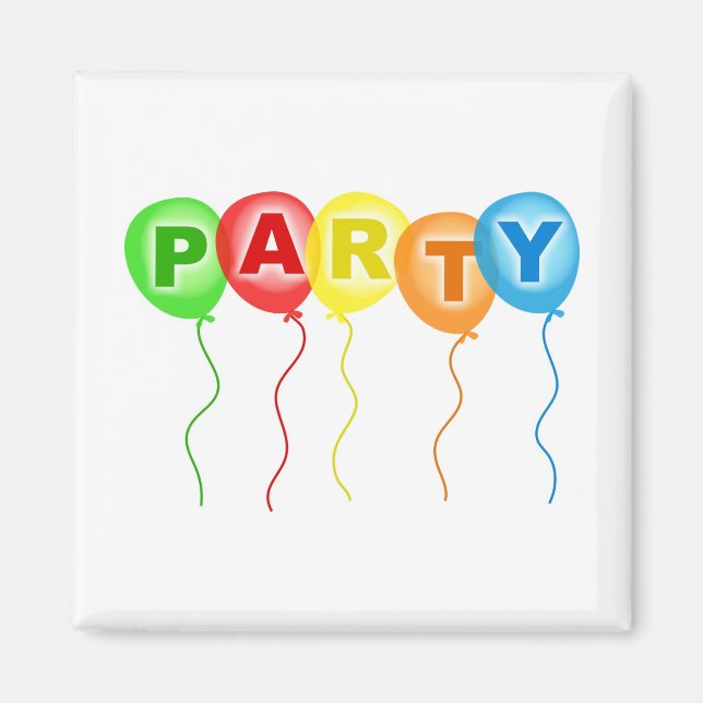 Party Balloons Magnet (Front)