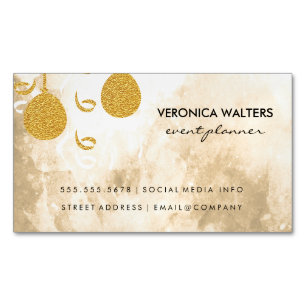 Party Balloons / Masquerade Masks (Executive) Magnetic Business Card