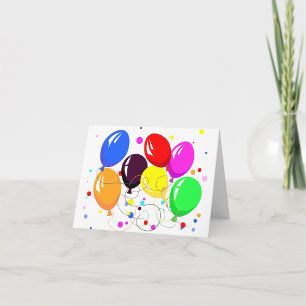 Party Balloons Note Cards