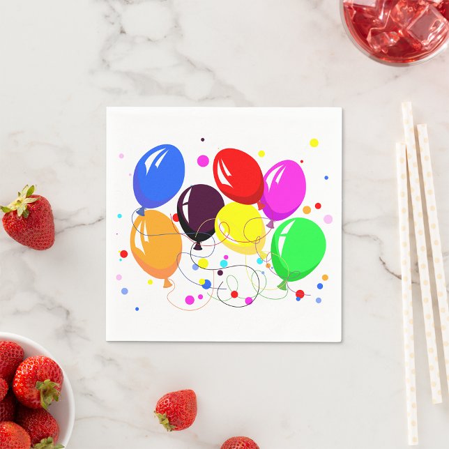 Party Balloons Paper Napkins (Creator Uploaded)