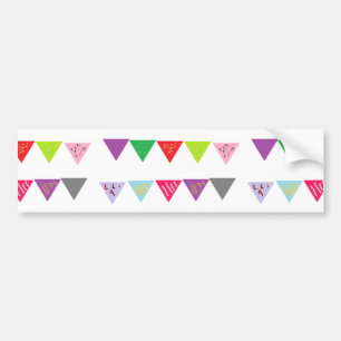 Party banner deco bumper sticker