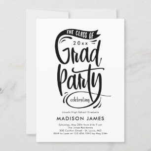 Party Banner EDITABLE COLOR Graduation Invitation