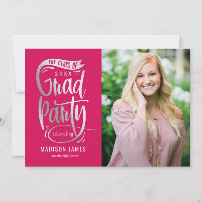Party Banner Graduation Announcement Invitation (Front)