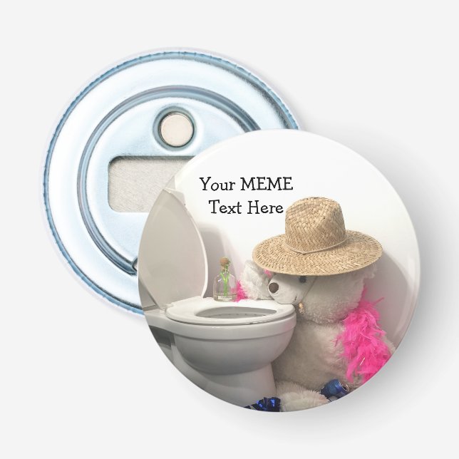 Party Bear Create a MEME customise personalise Bottle Opener (Front)