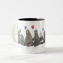 Party Bear Mug! Two-Tone Coffee Mug
