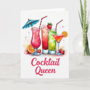 Party Birthday Cocktails Card
