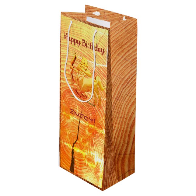 Party Birthday Wine - Sagittarius   Wine Gift Bag (Front Angled)