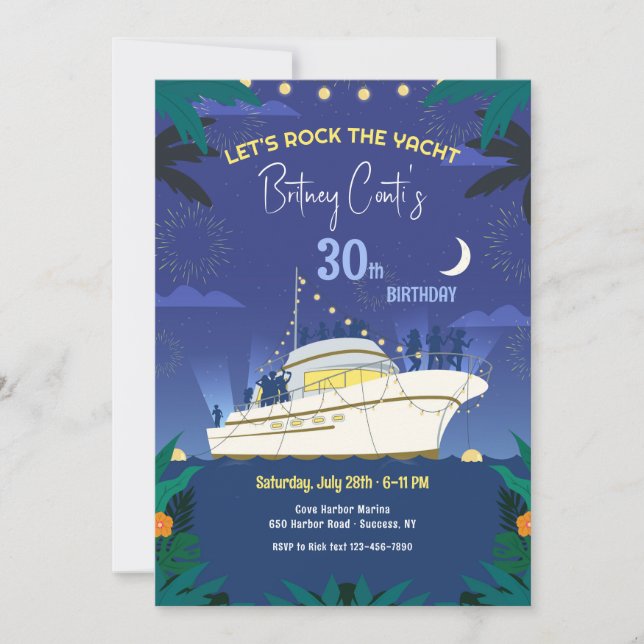 Party Boat Invitation (Front)