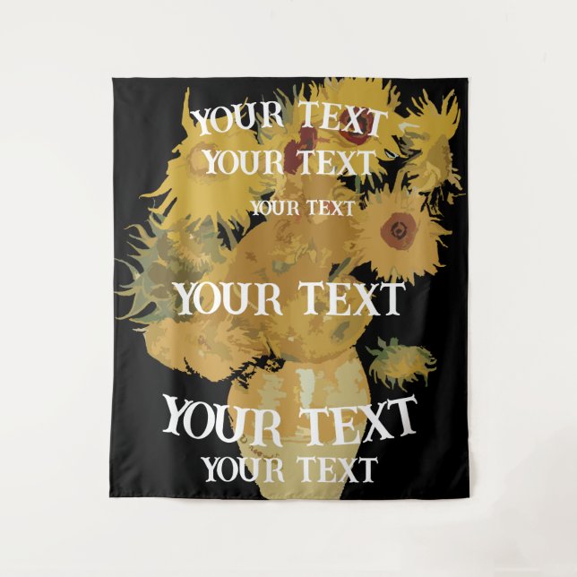 Party Booth Backdrop Enter your Text Tapestry (Front)