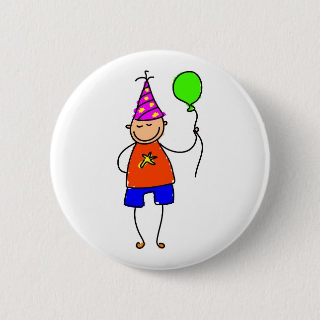 Party Boy 6 Cm Round Badge (Front)