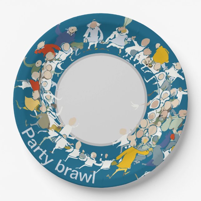Party brawl paper plate (Front)