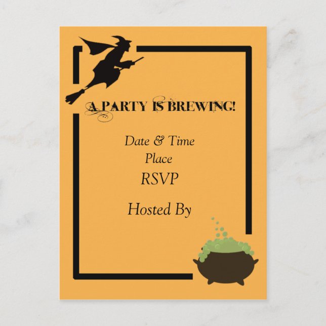 party brewing invitation postcard (Front)