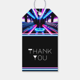 Party Bus Glow Lights Dance Floor Birthday Party Gift Tags