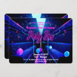 Party Bus Glow Party Club Hopping 21st Birthday Invitation<br><div class="desc">Customise for your event</div>