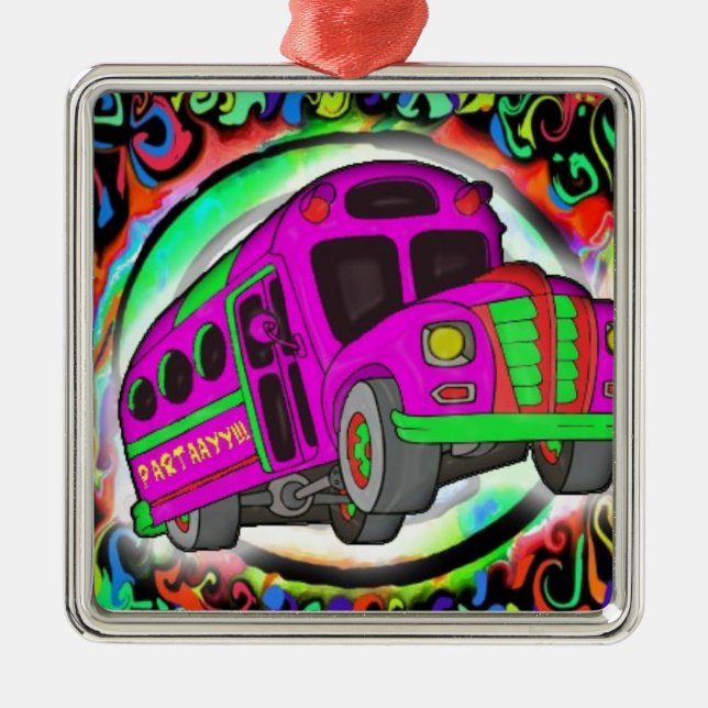 Party Bus.jpg Metal Tree Decoration (Front)