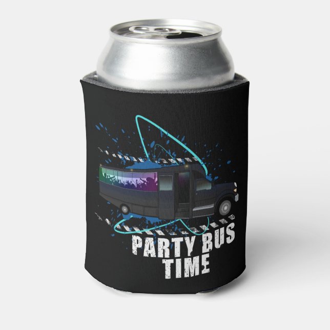 Party Bus Time Can Cooler (Can Back)